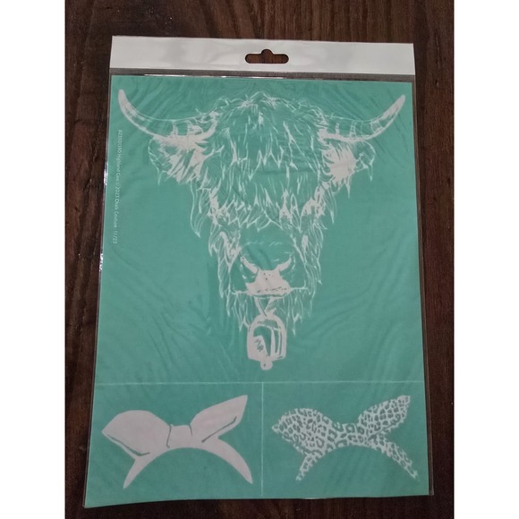 Chalk Couture Other - Chalk Couture New Highland Cow Transfer Stencil‎ Size B Brand new
